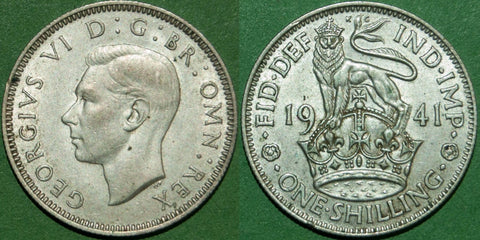 Image of a George the Sixth shilling coin