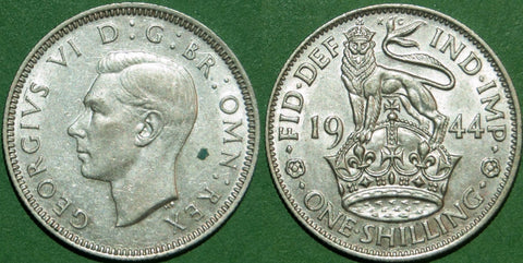 Image of a George the Sixth shilling coin
