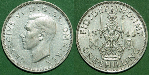Image of a George the Sixth shilling coin