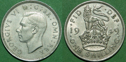 Image of a George the Sixth shilling coin