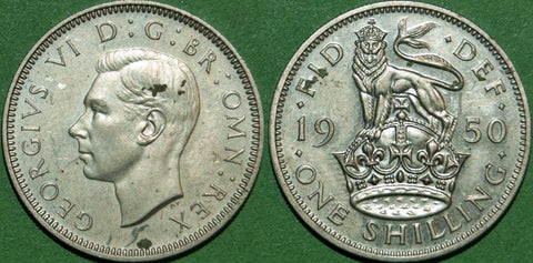 George VI 1950E Proof Shilling