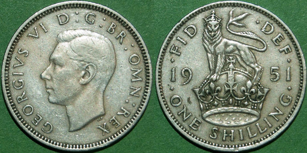 George VI 1951E Shilling