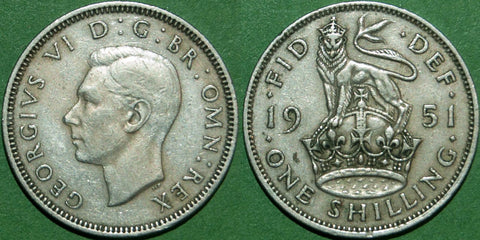 George VI 1951E Shilling