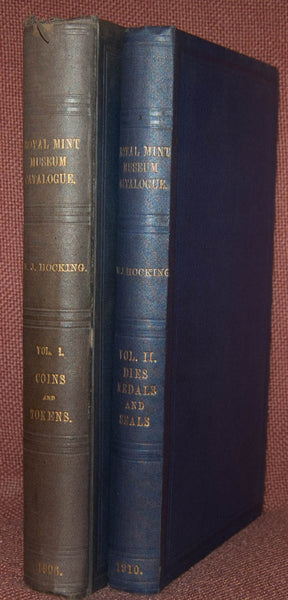 Image of two books, the Royal Mint Museum Catalogue by W J Hocking