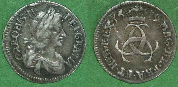 Charles the Second 1679 silver threepence