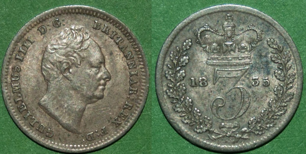 William the Fourth 1835 currency threepence