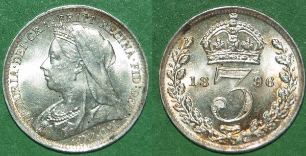 Victoria 1896 old head threepence