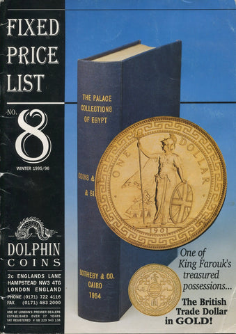 Cover image of Dolphin Coins fixed price list number 8 for winter 1995/6