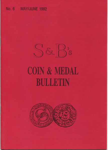 S&B's Coin and Medal Bulletin fixed price list for May-June 1992