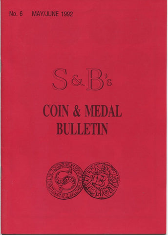 S&B's Coin and Medal Bulletin fixed price list for May-June 1992