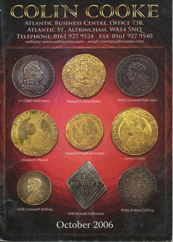 Cover image of Colin Cooke fixed price list for October 2006