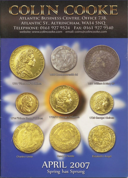 Cover image of Colin Cooke fixed price list for April 2007