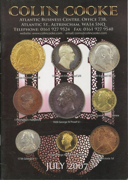 Cover image of Colin Cooke fixed price list for July 2007