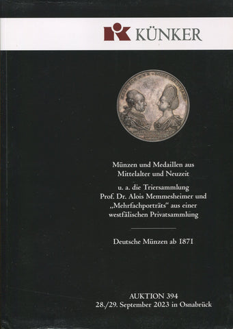 Cover image of Kunker sale 394 auction catalogue