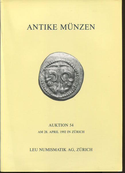 Leu Numismatik auction catalogue cover