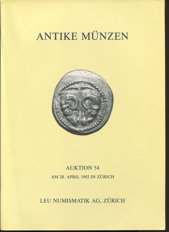 Leu Numismatik auction catalogue cover