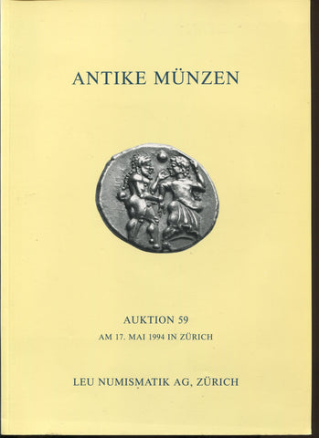 Leu Numismatik auction catalogue cover