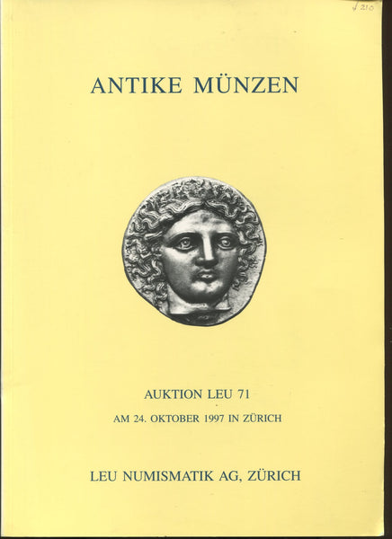 Leu Numismatik auction catalogue cover