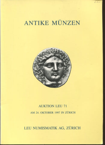 Leu Numismatik auction catalogue cover