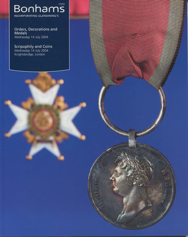 Image of Bonhams auction catalogue for 14th July 2004
