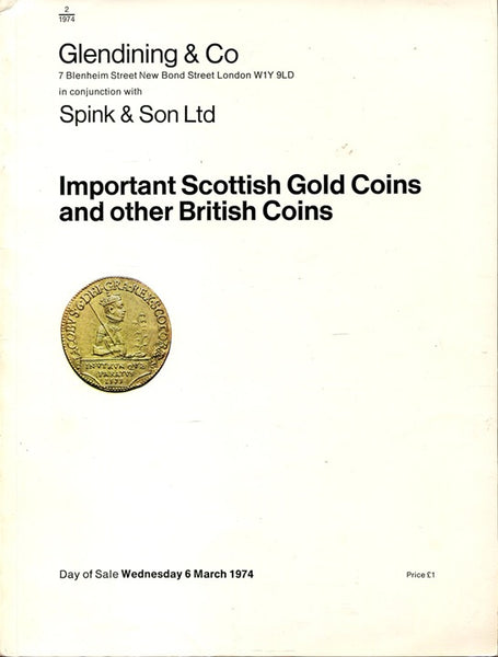Cover of Glendining sale catalogue for the Hird collection of Scottish Gold