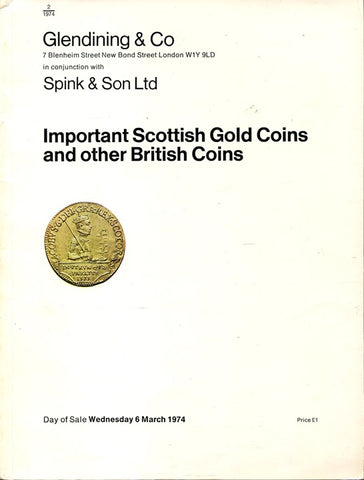 Cover of Glendining sale catalogue for the Hird collection of Scottish Gold