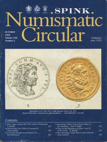 Image of Spink Numismatic Circular October 2004 cover
