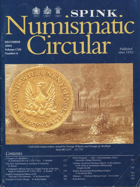 Image of Spink Numismatic Circular for December 2004 cover