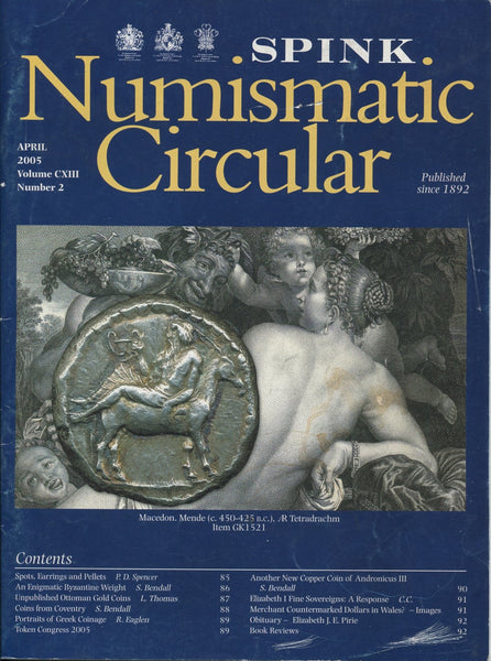 Image of Spink Numismatic Circular April 2005 cover