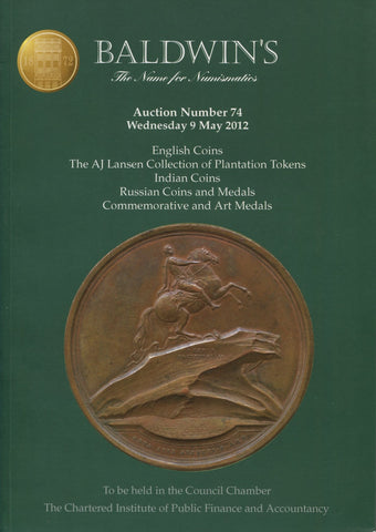 Cover image of Baldwin's sale 74 auction catalogue