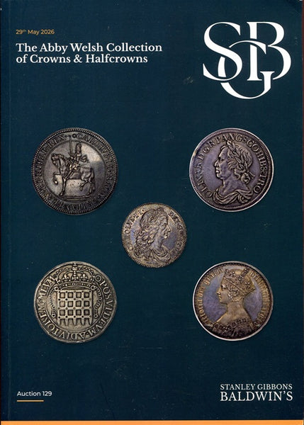 Catalogue cover of the Abby Welsh collection of crowns and halfcrowns sold by Baldwin's in May 2026