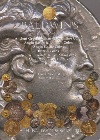 Cover image of Baldwin's fixed price list for Summer 2013