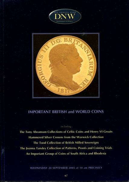 DNW sale 67 auction catalogue cover