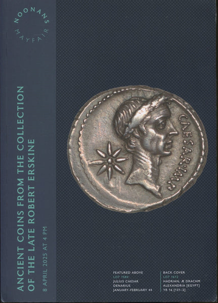 Catalogue cover for the Noonans sale of the Robert Erskine Collection of Ancient Coins