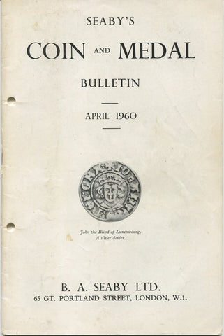 Seaby's Coin and Medal Bulletin for April 1960