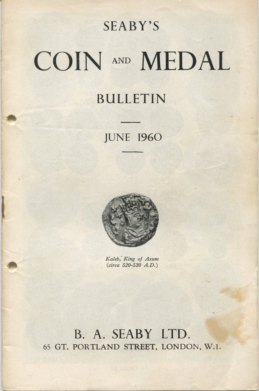 Seaby Seaby's Coin & Medal Bulletin, June 1960 - RP Coins