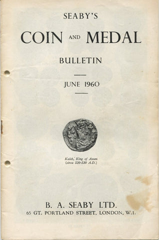 Seaby's Coin & Medal Bulletin for June 1960