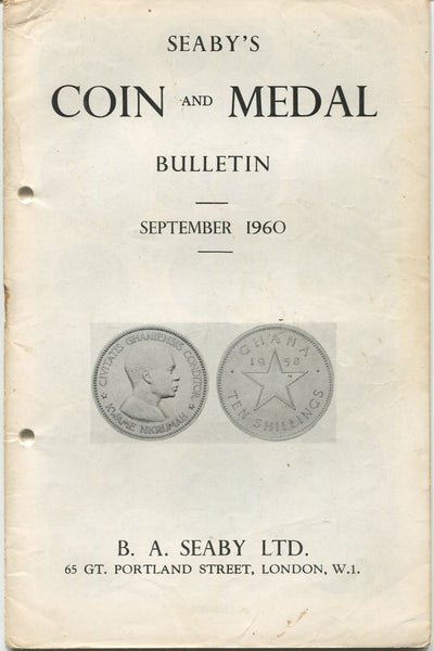 Seaby's Coin and Medal Bulletin for September 1960
