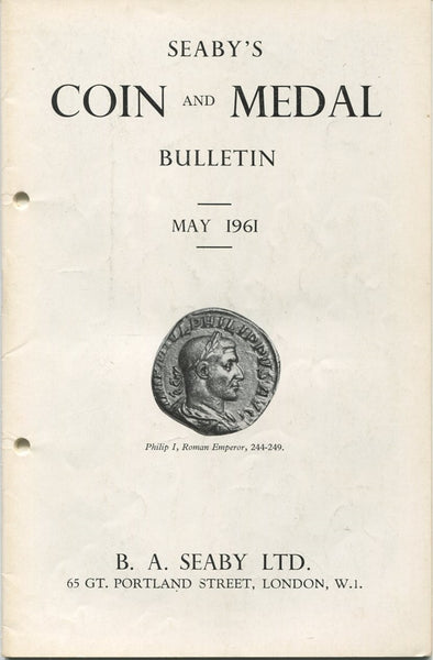Seaby's Coin and Medal Bulletin for May 1961