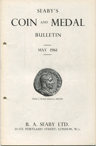 Seaby's Coin and Medal Bulletin for May 1961