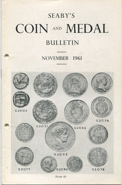 Seaby's Coin and Medal Bulletin for November 1961
