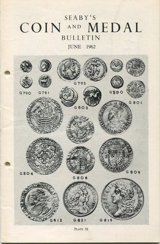 Seaby's Coin and Medal Bulletin for June 1962