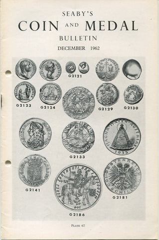 Seaby's Coin and Medal Bulletin for December 1962