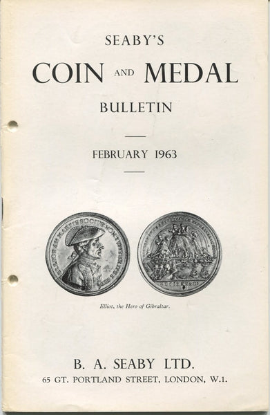 Seaby's Coin and Medal Bulletin for February 1963