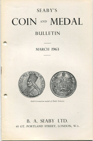 Seaby's Coin and Medal Bulletin for March 1963