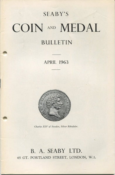 Seaby's Coin and Medal Bulletin for April 1963