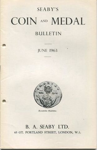 Seaby's Coin and Medal Bulletin for June 1963