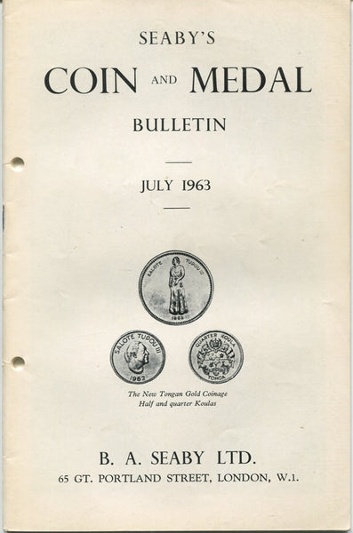 Seaby's Coin and Medal Bulletin for July 1963