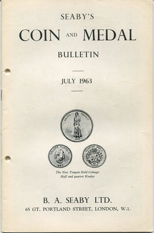 Seaby's Coin and Medal Bulletin for July 1963