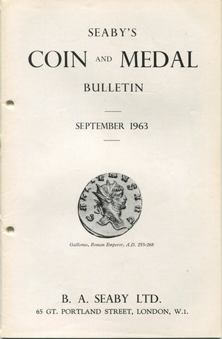 Seaby's Coin and Medal Bulletin for September 1963